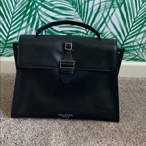 Halston Heritage black structures bag